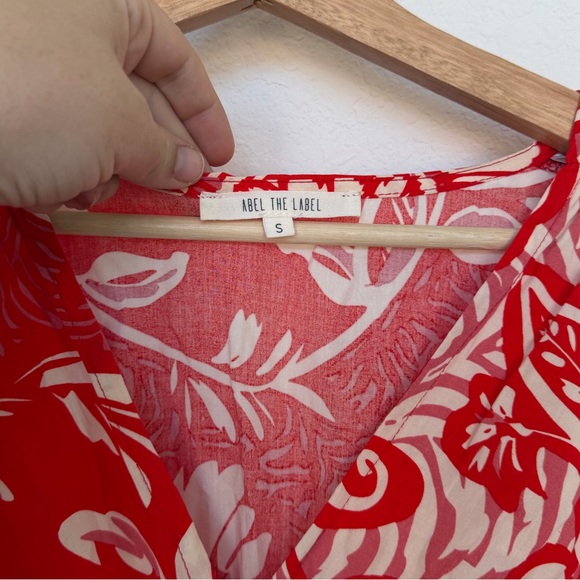 Anthropologie Abel the Label Floral Sundress Red Pink white size small - Picture 6 of 6